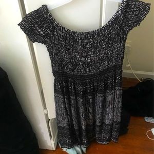 Black off the shoulder dress